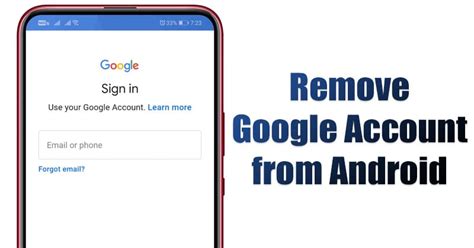 how to remove google account from my android phone