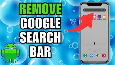 how to remove google search page from home screen