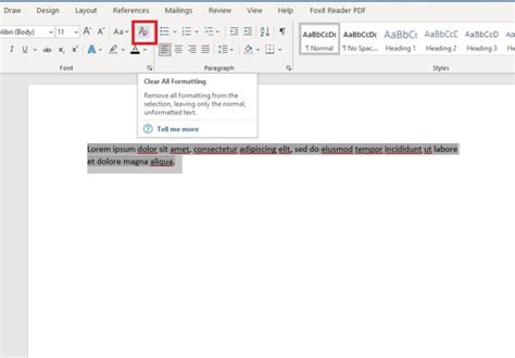 how to remove gray background from copied text in word