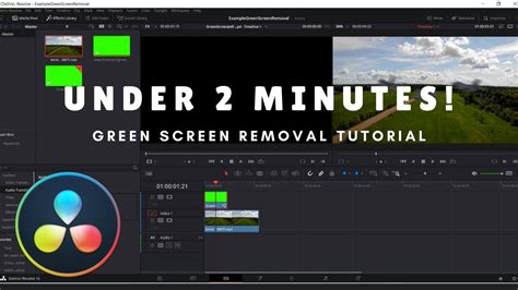 how to remove green screen in davinci resolve 16