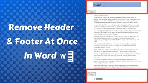 how to remove header and footer
