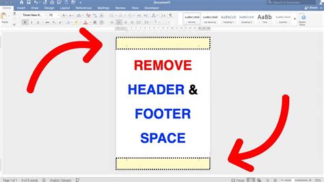 how to remove header and footer space in powerpoint