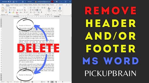 how to remove header in word completely