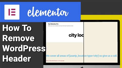 how to remove header in wordpress elementor