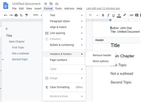how to remove heading format in google docs