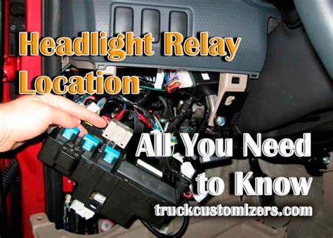 how to remove headlight relay