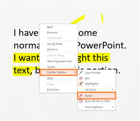 how to remove highlight text in powerpoint 2016