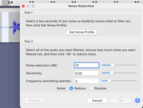 how to remove hiss in audition