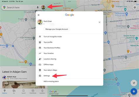 how to remove history from google maps app