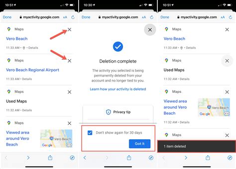 how to remove history from google maps iphone