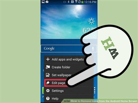 how to remove icons from home screen