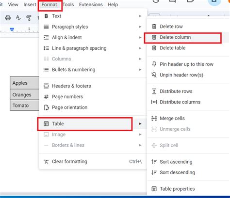 how to remove image in google docs