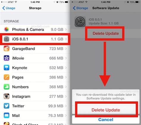 how to remove ios update on iphone