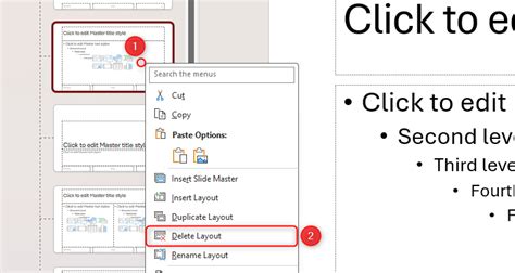 how to remove layout options in powerpoint