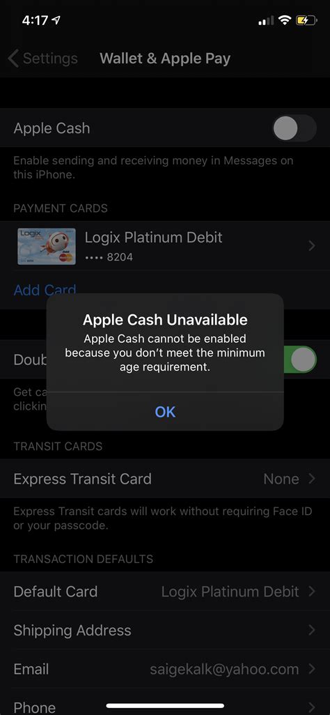 how to remove limit on apple pay