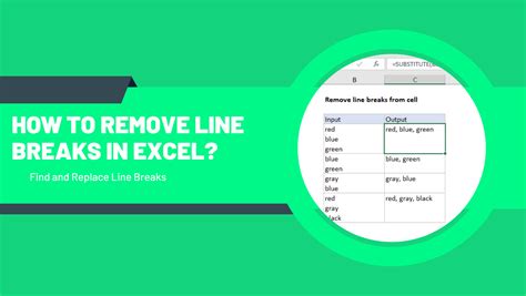how to remove line breaks in excel using formula