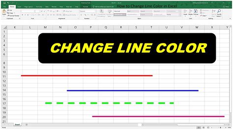 how to remove line color in excel