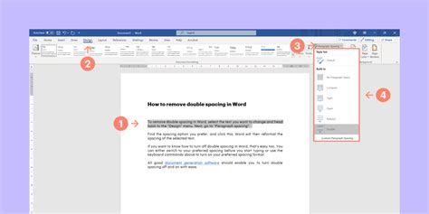 how to remove line spacing in word on mac