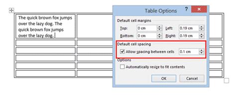 how to remove line spacing in word table