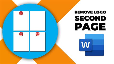 how to remove logo from second page in word