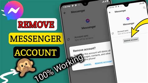 how to remove messenger profile from.phone