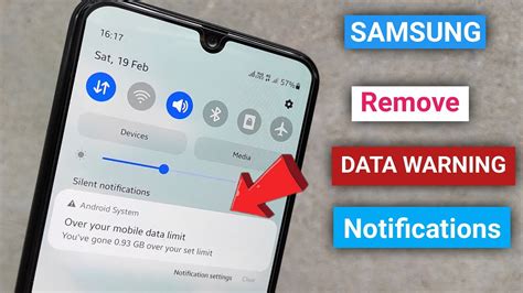 how to remove mobile data limit exceeded notification samsung