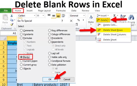 how to remove multiple blank rows between data in excel
