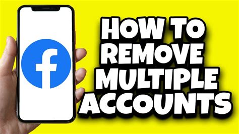 how to remove multiple facebook accounts on iphone