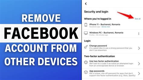how to remove my facebook from another device