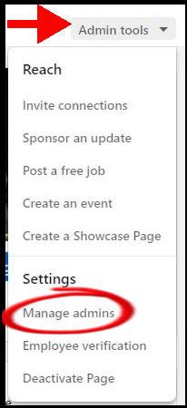 how to remove myself as admin on linkedin page