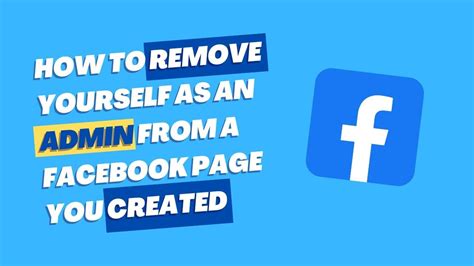 how to remove myself from a page i created on facebook