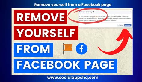 how to remove myself from business facebook page