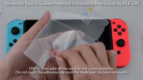 how to remove nintendo switch lite screen protector