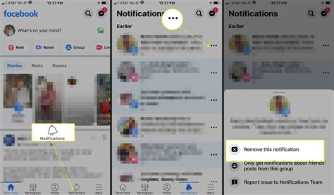 how to remove notification on facebook app