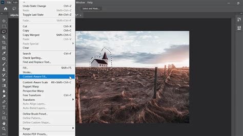 how to remove objects in photoshop content aware