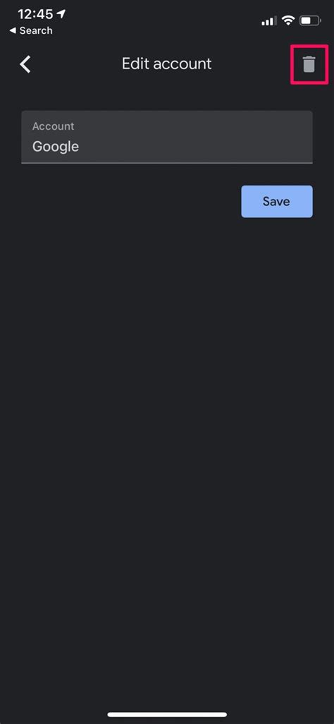how to remove old account from app store
