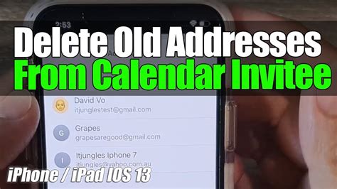 how to remove old address from iphone