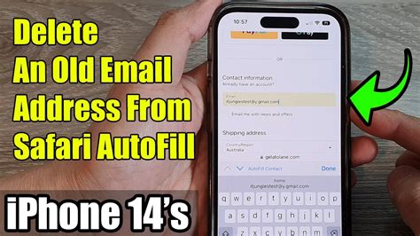 how to remove old email from iphone autofill