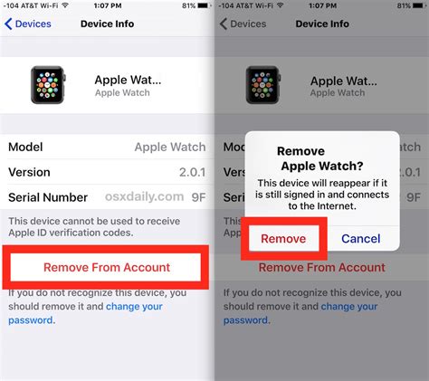 how to remove old iphone from icloud account