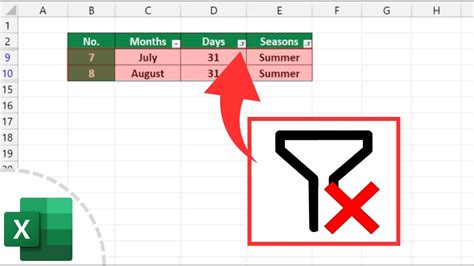 how to remove one filter in excel