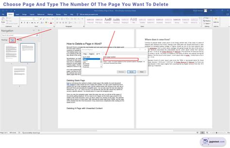 how to remove one page from a word document