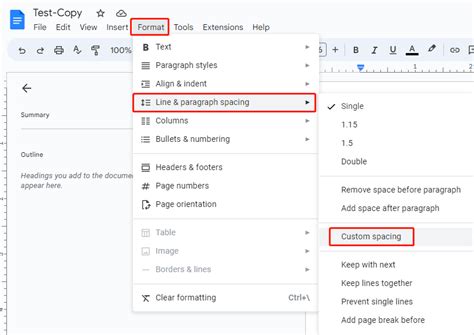 how to remove one page from google docs