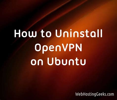 how to remove openvpn linux