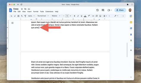 how to remove page break in google docs on mac