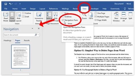 how to remove page in microsoft word 2010
