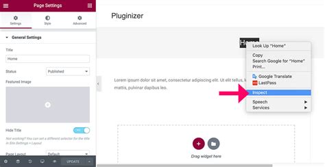how to remove page name in elementor
