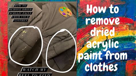 how to remove paint from canvas jacket