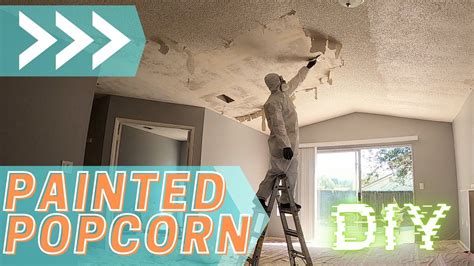 how to remove painted popcorn texture from walls