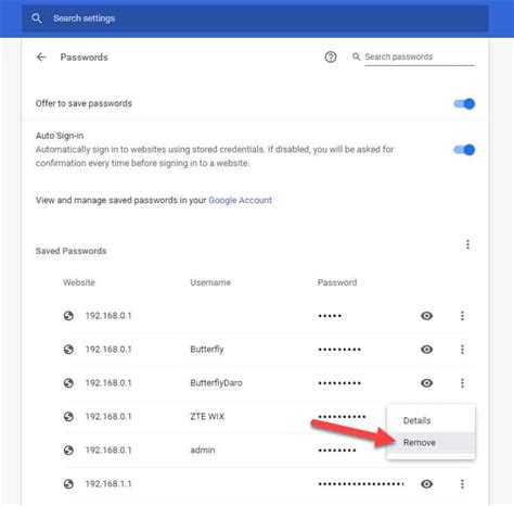 how to remove password in chrome os