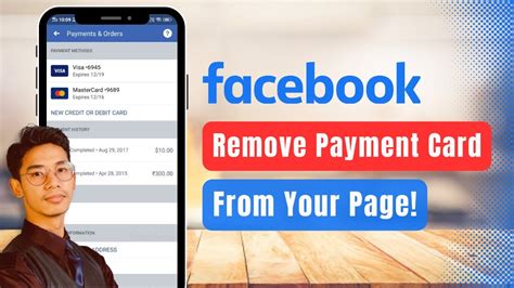 how to remove payment from facebook page